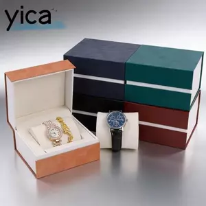Hộp đựng đồng hồ YICA, Hộp đựng đồng hồ trưng bày bằng da PU, Hộp đựng đồng hồ đơn lật di động Hộp sắp xếp đồng hồ du lịch Khay tổ chức