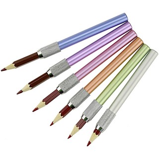 6 Chiếc Kim Loại Màu Thanh Đơn Cấp Bút Chì Mở Rộng Bút Chì Mở Rộng Bút Thụ Thể Bút Nối Dài Hộp Đựng Bút Chì