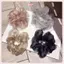 JRP Lưới Phản Quang Quá Khổ Scrunchies Cao Su Lớn Dây Buộc Tóc Trơn Co Giãn Tóc Cô Gái Đuôi Ngựa Giá Đỡ Nữ Phụ Kiện Tóc JRP