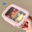 Hộp cơm trưa Bento di động dành cho học sinh Hộp đựng kín chia bằng thép không gỉ 304 có nắp có thể tháo rời Dung tích lớn Hồng-530ml
