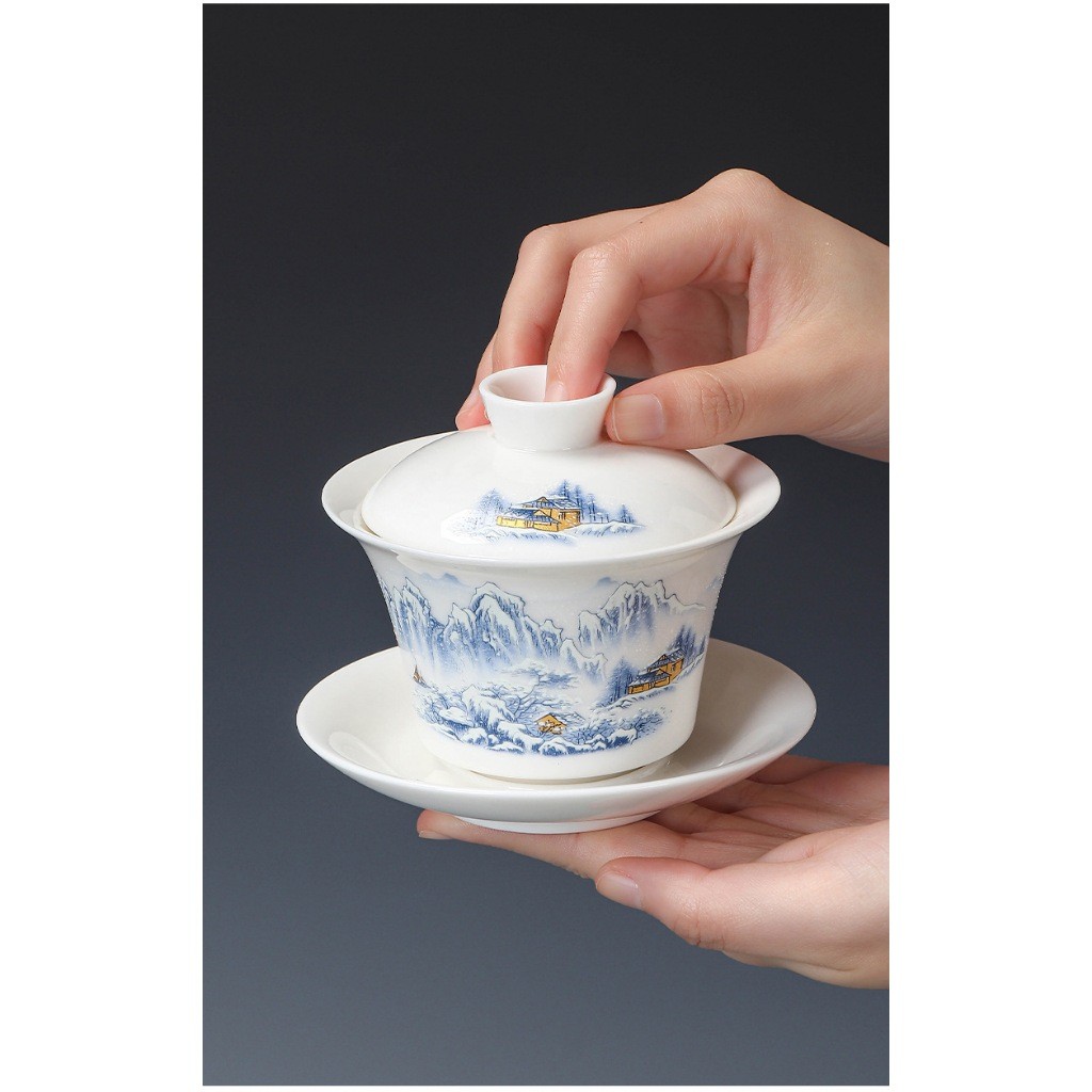 CHÉN KHẢI TIỀM TRÀ BẰNG SỨ TRẮNG BẠCH ĐỊNH CAO CẤP 170 ML – TINH HOA TRÀ ĐẠO PHƯƠNG ĐÔNG