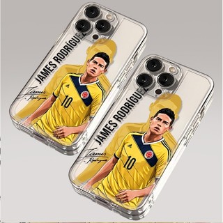 Ốp lưng trong suốt James Rodriguez đội tuyển Colombia số 10 vẽ tay Bảo Vệ Camera Cấp iPhone 17/16/15/14/13/12/11/X Max