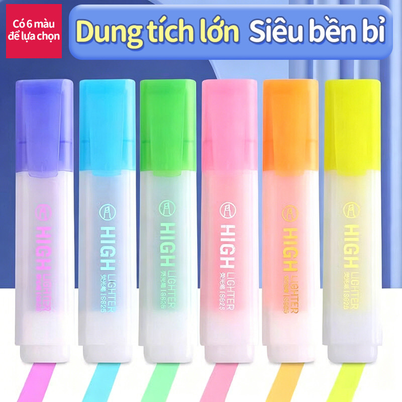 Bút highlight nhiều màu tươi sáng bút nhớ dụng cụ học tập đánh dấu học sinh ghi chú nhanh tiện lợi