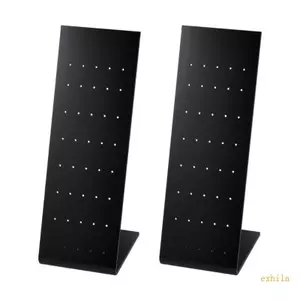 Giá đỡ trang sức xuyên hình chữ L Acrylic thanh lịch với các lỗ kích thước khác nhau