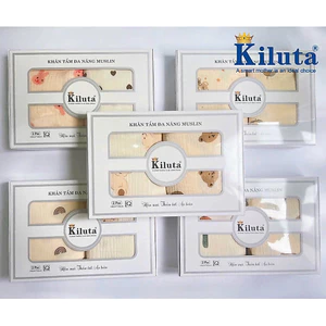 Hộp 2 Khăn Tắm Muslin – Khăn Tắm Mềm Mại, Cao Cấp, Thấm Hút Nhanh, Dành Cho Bé