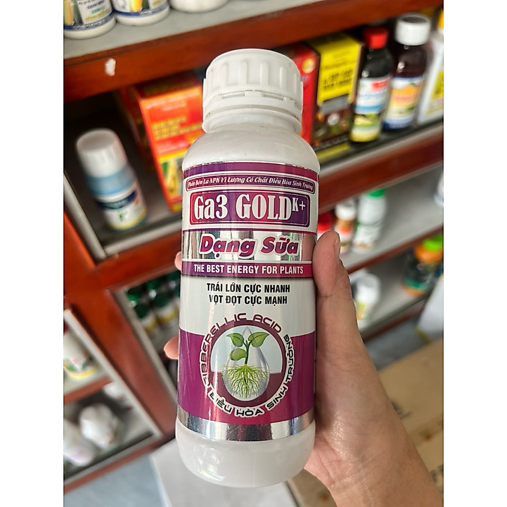 Phân bón lá NPK Ga3 Sữa trái lớn nhanh, vọt đọt mạnh chai 500ml Phan Thành