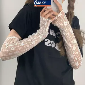 MAKY Ren Tay Mùa Hè Mỏng Chống Tia UV Tay Băng Thời Trang Lái Xe Và Đi Băng Lụa Cánh Tay Bao VN