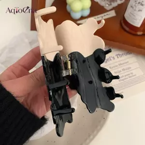 AqToCna Chó Dễ Thương Động Vật Acetate Móng Vuốt Kẹp Nữ Cô Gái Cua Tóc Cá Tính Barrettes Kẹp Tóc Kẹp Phụ Kiện Tóc AqToCna