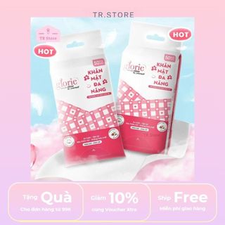 Cuộn 50 Tờ Khăn Khô Đa Năng Glorie - Lau Mặt, Tẩy Trang Siêu Thấm Hút Tiết Kiệm Dùng 1 Lần