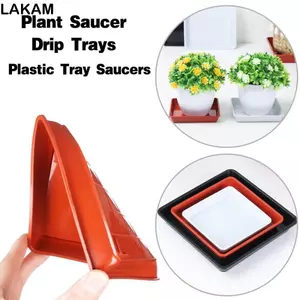 LAKAM 1 Cái Khay Nhỏ Giọt Chậu Hoa Sân Vườn Vuông Khay Nhựa Đĩa