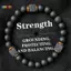 < Honeyba > Vòng tay nam có thể điều chỉnh đàn hồi 8mm Onyx & Lava Stone Hạt Vòng tay dành cho nam Hạt Vòng tay quyến rũ có dây đàn hồi Đẹp