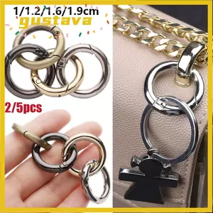 GUSTAVA 2 / 5 Chiếc Mùa Xuân O-Ring Khóa Vàng Đen Bạc Hợp Kim Kẽm Móc Tròn Đẩy Kích Hoạt Túi Thắt Lưng Khóa