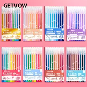 GETVOW 9 Màu / bộ Bộ Bút Kế Toán Cầm Tay, Dụng Cụ Viết Bút Gel Màu Dung Tích Lớn, 9 Màu Chất Lượng Cao Nhanh Khô Bút Đánh Dấu Trường Văn Phòng
