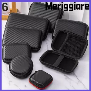 Hộp lưu trữ phụ kiện kỹ thuật số MERIGGIARE, Túi đựng tai nghe chống mài mòn chống sốc, Bộ sạc đa năng bền bỉ EVA