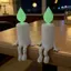 {AKIN} Hình nến phát sáng in 3D Tượng nến mô phỏng phát sáng trong bóng tối Đèn ngủ LED để trang trí bàn phòng ngủ gia đình trong nhà {a}