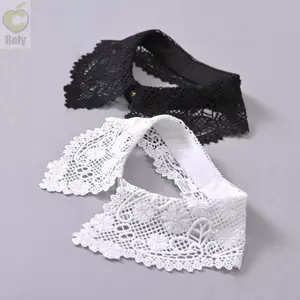 Cổ giả ROLY, Ren hoa đen trắng cổ áo giả, Viền quần áo có thể tháo rời