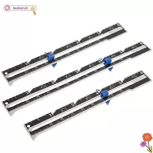 BEABOUT 3 Thước May, Đồng Hồ Đo Trượt Thép Không Gỉ DIY Chắp Vá Dụng Cụ, Dụng Cụ Đo Vải Đen Bền Đẹp Để Thủ Công