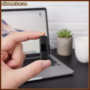 Micro Lavalier không dây AIHOM All-in-One K9 để quay Video âm thanh dễ dàng trên điện thoại và máy tính xách tay,