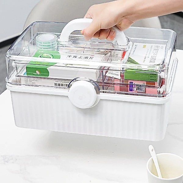 Di Động Nhiều Lớp Hộ Gia Đình Nhỏ Hộp Thuốc Hộp Bảo Quản Thuốc Hộp Thuốc Hộ Gia Đình Dung Tích Lớn Đồ lặt vặt Sơ Cứu Y Tế