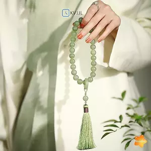 Đá Ngọc Xanh 12 Mm Hạt sel Vòng Tay Nelace Phật Giáo Tây Tạng Mala Bùa Mân Côi Yoga Nam Nữ Trang Sức Mới