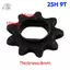 Bánh Xích Răng Kim Loại 9T / 11T / 13T Đen GearDC Động Cơ 1 Máy Tính 25H Dây Xích Động Cơ