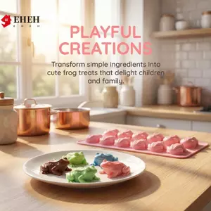 Khuôn Silicon Ếch Nướng Bánh 3D 10 Khoang Hình Động Vật Khay Cho Trẻ Em Kẹo Sô Cô La Pudding Đảng Cung Cấp Nướng Bánh VN