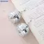 Bluelover 1 Đôi 70s Màu Bạc Sáng Bóng Disco Bóng Tòn Ten Bông Tai Nữ Thoáng Mát Thời Trang Trang Trang Sức Retro Tròn Thả Bông Tai Mới