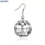 Bluelover 1 Đôi 70s Màu Bạc Sáng Bóng Disco Bóng Tòn Ten Bông Tai Nữ Thoáng Mát Thời Trang Trang Trang Sức Retro Tròn Thả Bông Tai Mới