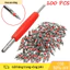 【24H】100 Chiếc Xe Tải Thay Thế Lốp Van Thân Lõi (Có Cờ Lê) Chất Liệu Kim Loại, Độ Bền Cao, Giá Rẻ, Thông Dụng