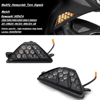 Đèn tín hiệu LED trước xe máy cho Kawasaki ZX6R, Ninja300, Ninja400, Ninja650, Ninja1000