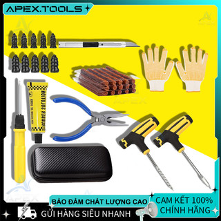 Bộ Vá Vỏ Xe Không Ruột APEX - 21 Món, Bóp Khóa, Khẩn Cấp, Dành Cho Chuyến Đi Xa