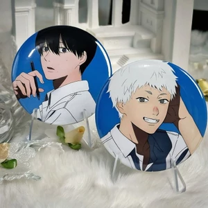 Huy hiệu mùa hè Hikaru chết 58mm Thiết kế màu xanh kim loại chống gỉ Trang trí cho túi The Summer Hikaru Died Badge