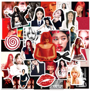 Bộ 50 Jennie Ruby Album Nhãn Dán Đơn Blackpink Xung Quanh Cốc Nước Chống Thấm Nước Trang Trí