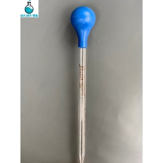 Ống Pipet Thủy Tinh Chia Vạch + Quả Bóp Cao Su – Dụng Cụ Thí Nghiệm Tiêu Chuẩn