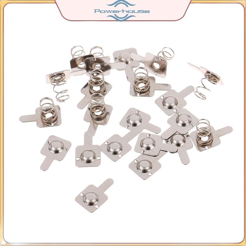 ĐIỆN 10 đôi / Pin kim loại thay thế Tấm tiếp xúc lò xo Bạc cho pin AAA.