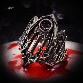 Nhẫn để trang sức thiết kế gothic độc đáo, làm từ hợp kim khắc rỗng có thể điều chỉnh - quà tặng hàng ngày