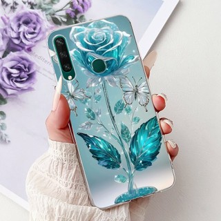 Dành Cho Huawei Y6P Ốp Lưng MED-LX9N ART-L29 Vỏ Silicon Mềm Hình Bướm Đá Cẩm Thạch Sang Trọng Cho Huawei Enjoy 20E MLD-AL10 Ốp Lưng