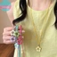 SUND Màu Rỗng Kim Loại Hoa Mặt Dây Chuyền Vòng Cổ Cho Nữ Dây Dài Áo Len Dây Xích Đa Năng Hàng Ngày Trang Sức Trên Cổ VN