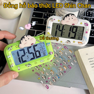 Đồng hồ báo thức Crayon Shin-Chan đa chức năng | Thức Tỉnh Âm Nhạc + Chức Năng Ngáy + Màn Hình Dạ Quang + Nhiệt Kế + Tiệc Sinh Viên Thế Giới Phải Có