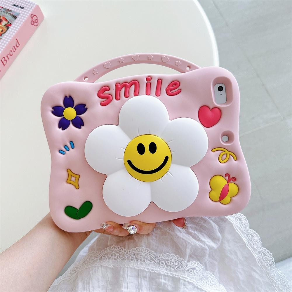 Ốp Lưng Tương Thích Cho Honor Pad X9a 11.5inch 2025 Màu Hồng Hoạt Hình Dễ Thương Trẻ Em Silicon Chống Sốc Hoa Mềm Vỏ Máy Tính Bảng Dây Đeo Bao
