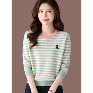 Áo len tay dài cổ tròn mỏng kiểu Hàn Quốc cho thu đông