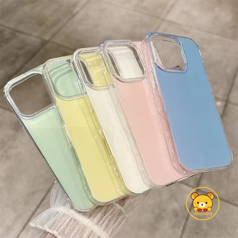 Vỏ Màu Kem Chắc Chắn Cho Samsung Galaxy S25 S24 S23 S22 S21 S20 S10 Plus Note 20 Ultra FE 9 S25 + S24 + S23 + 5G 4G Ins Phong Cách Đơn Giản Vỏ Điện Thoại Dễ Thương Sang Trọng Cứng IMD Ốp Lưng