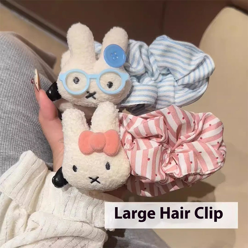 Kẹp tóc thỏ chuột Miffy chấm bi, kích thước lớn - Phụ kiện tóc đáng yêu