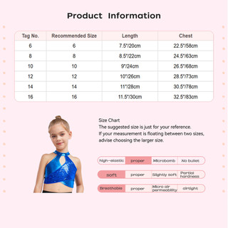 Yhong Trẻ Em Bé Gái Jazz Latin Phòng Bóng Khiêu Vũ Trang Phục Cross Keyhole Lấp Lánh Kim Loại Crop Top Dancewear