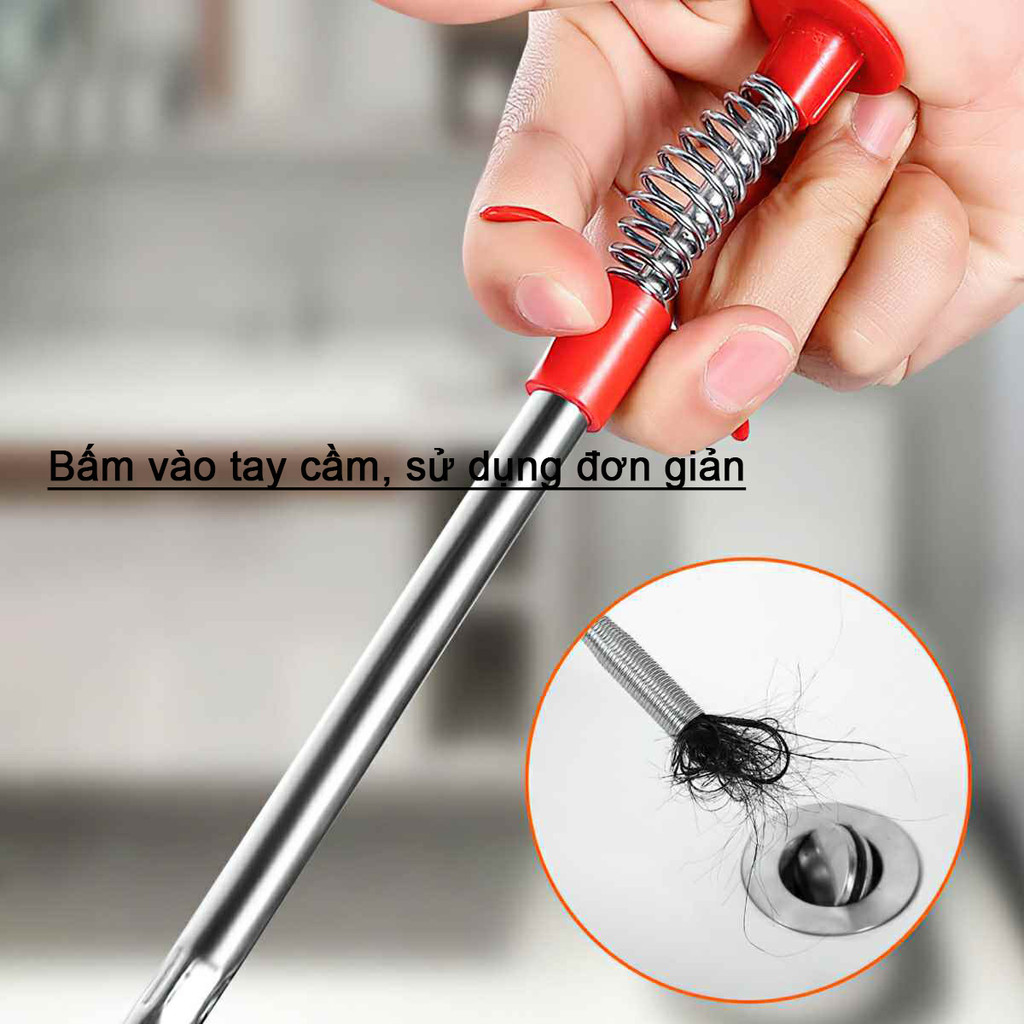 MB67 Gây que nhấn gắp rác thông tắc đường ống đa năng tiện ích dài (60-300GM) MALAN