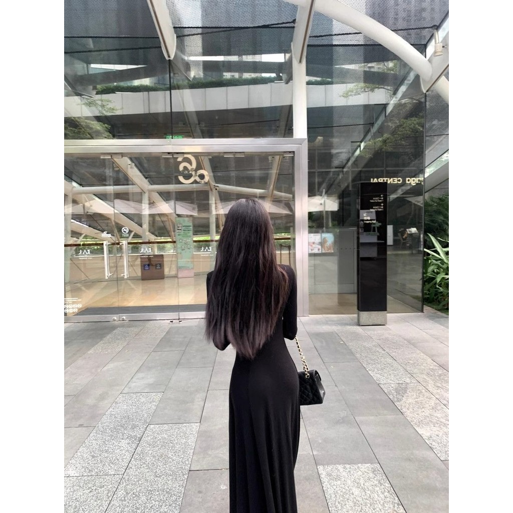A.T.A Nữ Cổ Chữ V Dài Tay Dệt Kim Hẹp Ôm