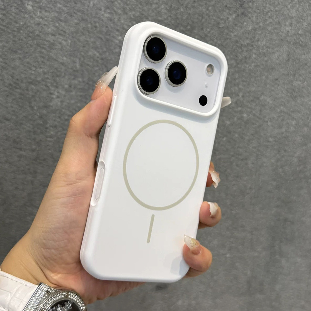 Ốp điện thoại silicon lỏng màu mận từ tính cho iPhone 17 Pro Max 17 Air 16 Plus 15 14 13 12 11 Vỏ bảo vệ chống sốc