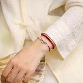 🔥Vòng tay nữ dây đỏ sang trọng với ánh sáng tinh tế, phù hợp mùa hè, làm quà tặng may mắn
