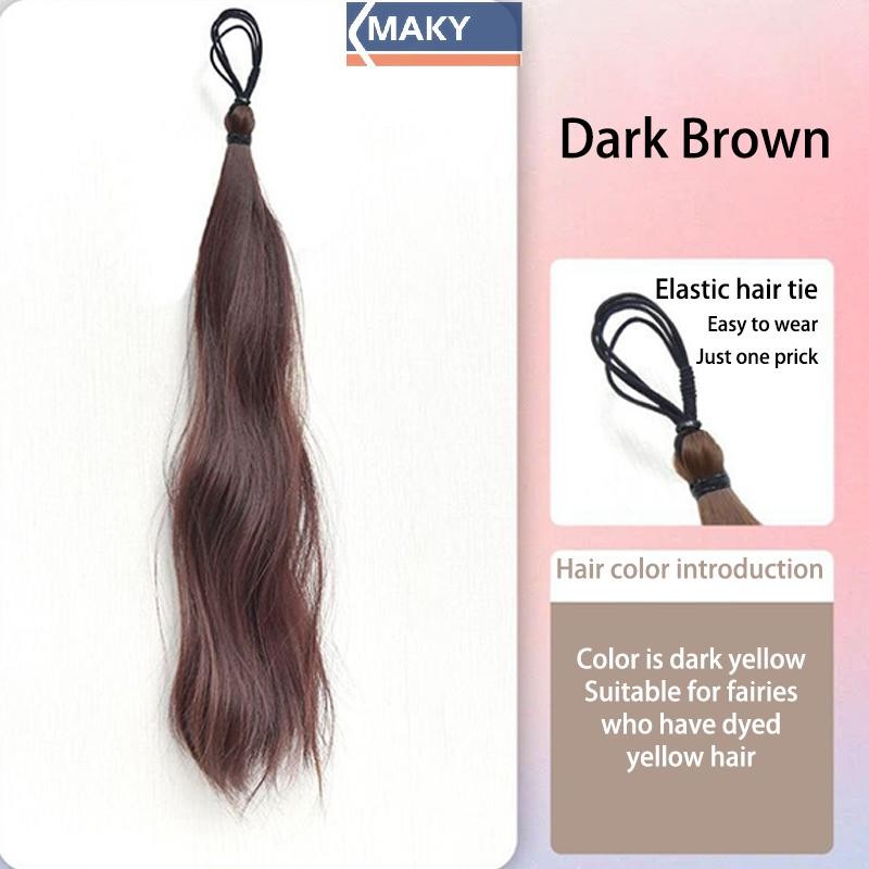 Onetimingcool Thời Trang Đuôi Ngựa Tóc Giả Headrope Phong Cách Mô Phỏng Bện Nữ Tóc Giả Đuôi Ngựa Cao Meatball Phụ Kiện Tóc Dụng Cụ Tạo Kiểu VN