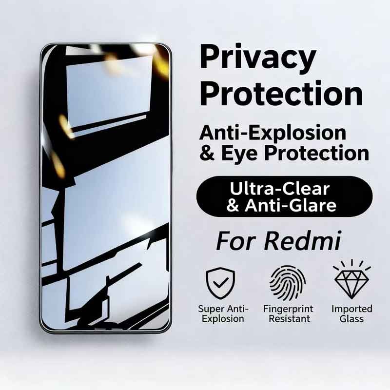Kính Cường Lực Chống Nhìn Trộm Cho Redmi A5 A4 A3 A3x A2 A1 K80 K70 K70E K60 K60E K50 Ultra K40s K40 Gaming K30 Turbo 4 3 Pro Plus Pro+ A2+ A1+ 4G 5G 2025